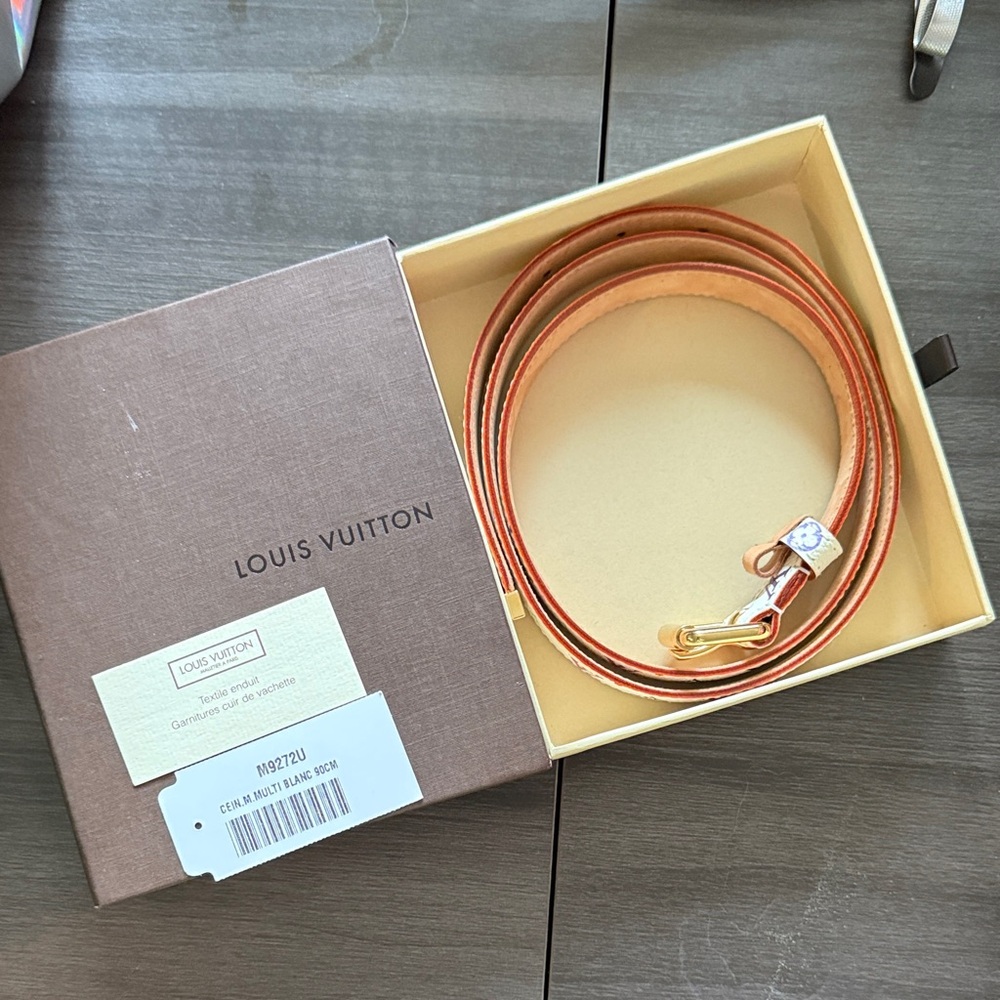 Louis Vuitton Multicolor Belt with Iconic Monogram Buckle